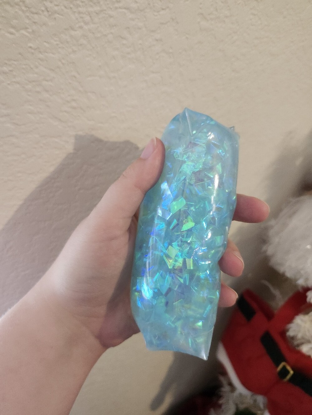 Y2k Teal Blue Shimmer Water Trick Fidget Toy Sensory